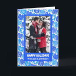 Fun Ugly Hanukkah Sweaters Cute CUSTOM Holiday Card<br><div class="desc">Customize this card by adding your own photo and text over the cute background. Check my shop for more colours and designs or let me know if you'd like something custom. Thanks for shopping with me!</div>