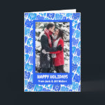 Fun Ugly Hanukkah Sweaters Cute CUSTOM Holiday Card<br><div class="desc">Customize this card by adding your own photo and text over the cute background. Check my shop for more colours and designs or let me know if you'd like something custom. Thanks for shopping with me!</div>