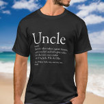 Fun Uncle Definition Saying Quote T-Shirt<br><div class="desc">Personalize for your special,  favourite uncle to create a fun unique gift. A perfect way to show him how amazing he is every day. Designed by Thisisnotme©</div>