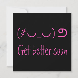 Fun unicode pink get better soon card