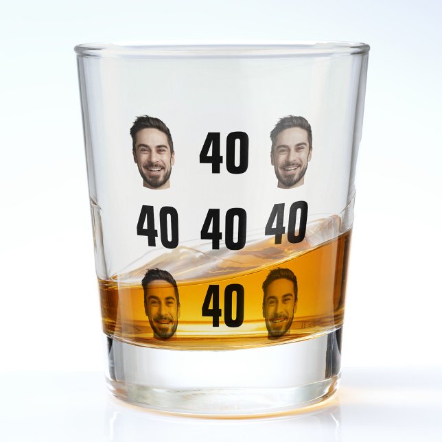 Fun Unique 40th Birthday Photo Cool Retro Shot Glass (Creator Uploaded)