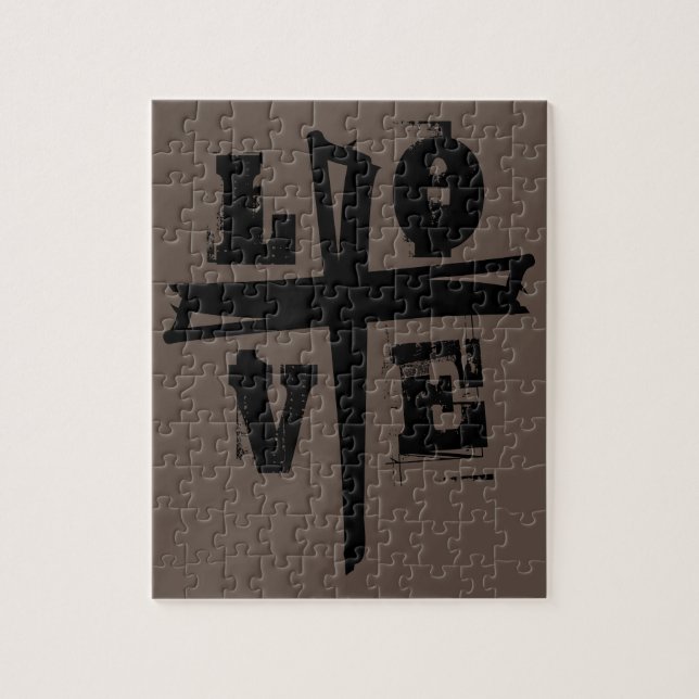 fun unique CROSS and LOVE | Jigsaw Puzzle (Vertical)