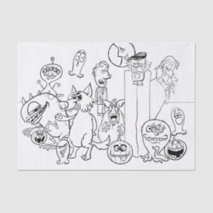 FUN UNIQUE HALLOWEEN MONSTER Tissue Paper