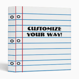 Fun Unique! Paper Design Custom Notebook Binder