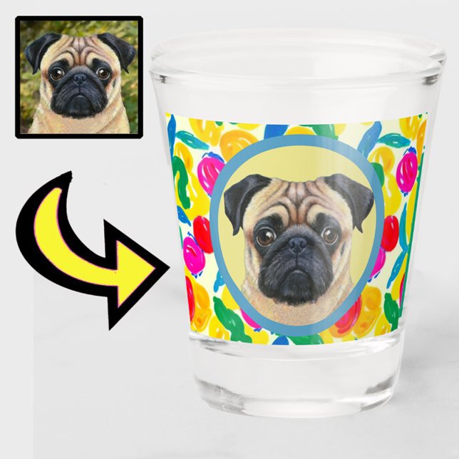 Fun Unique Your Pet Dog Puppy Custom Photo         Shot Glass (Creator Uploaded)