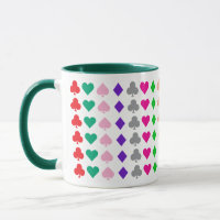 Fun, Uplifting Coloured Playing Cards Suits Patter