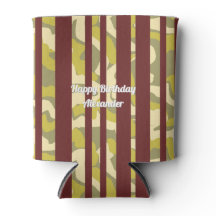 Fun Urban Camouflage Stripe Pattern Birthday