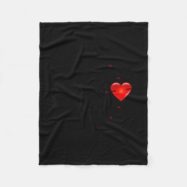 Fun Valentine's Day - Cud Heart &amp; Arrows Tee S Fleece Blanket (Front)