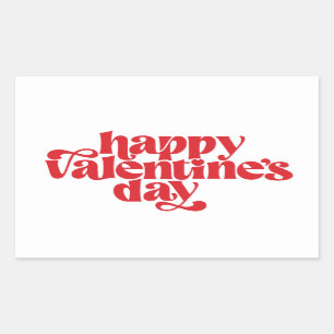 Fun Valentine's Day typography design Sticker