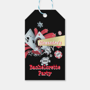 Fun Vegas poker casino chip bachelorette party Gift Tags
