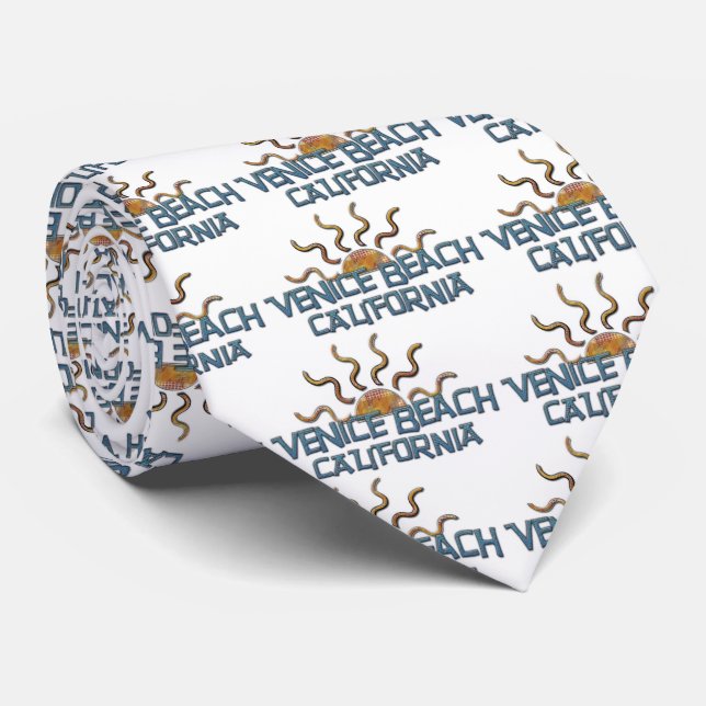 Fun Venice Beach Tie! Tie (Rolled)