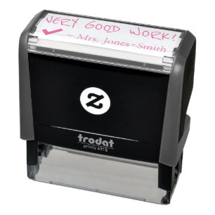 Fun "VERY GOOD WORK!" Tutor Feedback Rubber Stamp