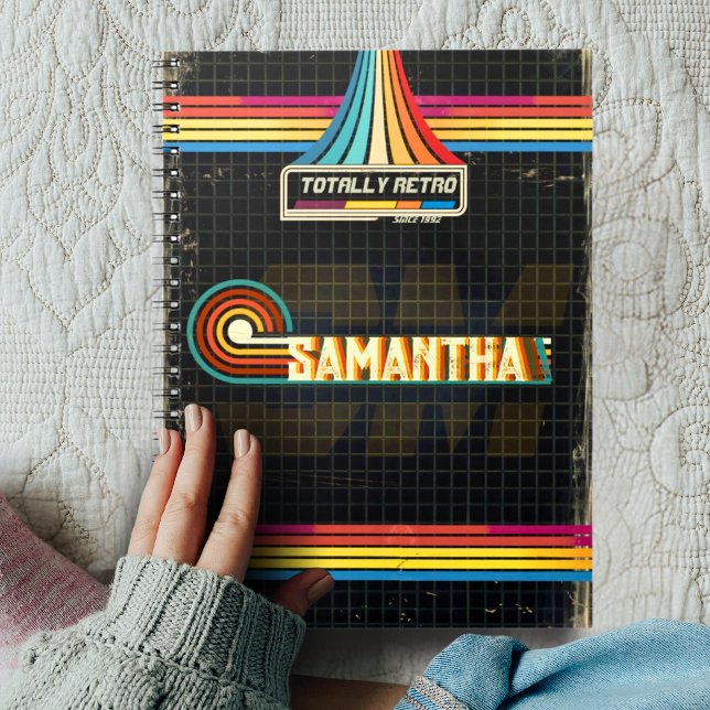 Fun VHS Vintage Monogramed Spiral Photo Notebook (Creator Uploaded)
