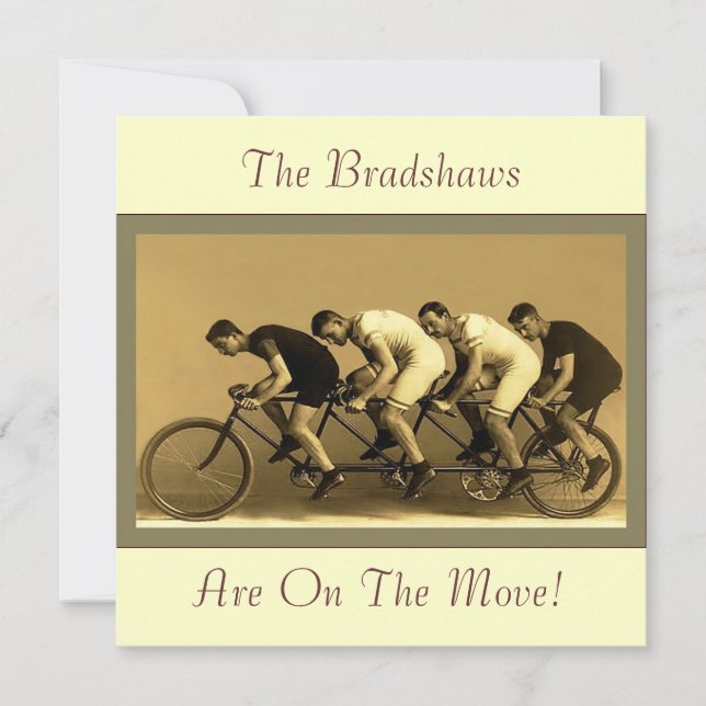 Fun Vintage Change of Address Invitation (Front)