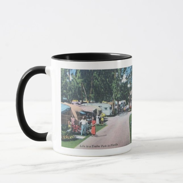 Fun Vintage Florida Trailer Park Mug (Left)