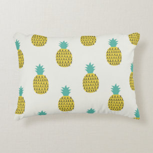 Fun Vintage Pineapple Seamless Illustration. Accent Pillow