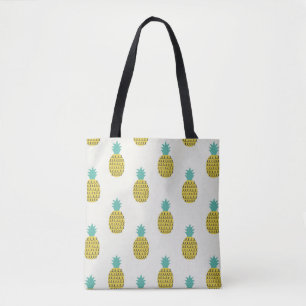 Fun Vintage Pineapple Seamless Illustration. Tote Bag