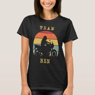 Fun Vintage Retro Sunset Ben Motorcycle Biker Ride T-Shirt