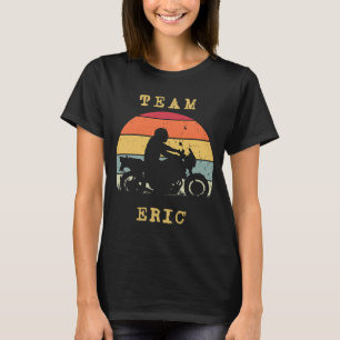 Fun Vintage Retro Sunset Eric Motorcycle Biker Rid T-Shirt