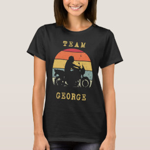 Fun Vintage Retro Sunset George Motorcycle Rider T-Shirt