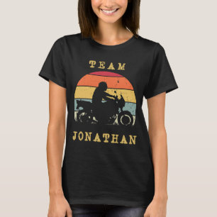 Fun Vintage Retro Sunset Jonathan Motorcycle Rider T-Shirt