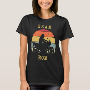 Fun Vintage Retro Sunset Rom Motorcycle Biker Ride T-Shirt