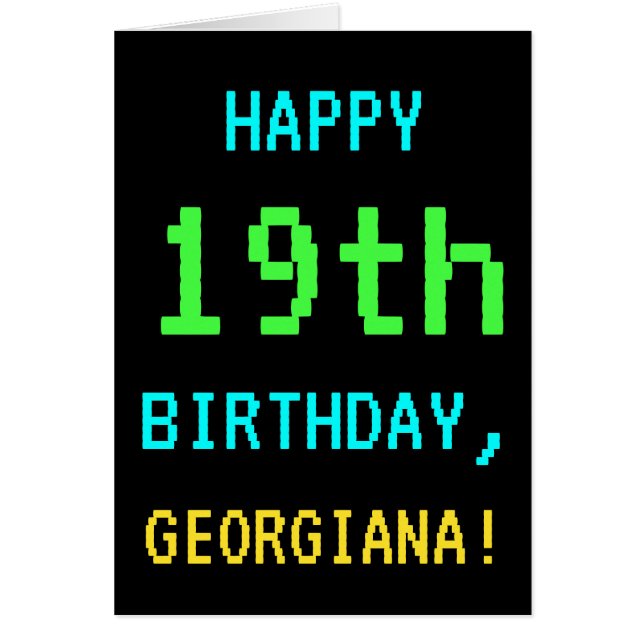 Fun Vintage/Retro Video Game Look 19th Birthday (Front)