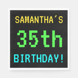 Fun Vintage/Retro Video Game Look 35th Birthday Napkin