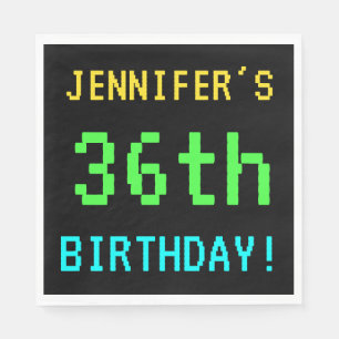 Fun Vintage/Retro Video Game Look 36th Birthday Napkin
