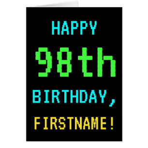 Fun Vintage/Retro Video Game Look 98th Birthday