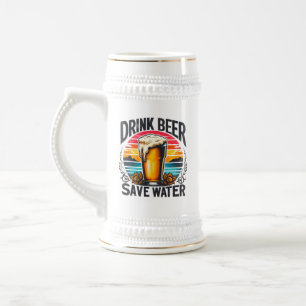 Fun Vintage Sunset Beer Stein