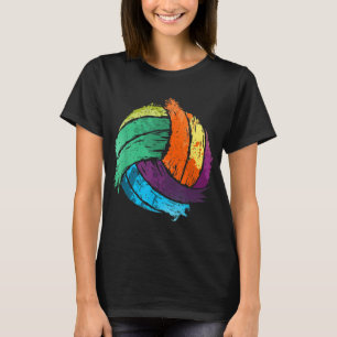 Fun Volleyball Art For Boys Girls Women Volleyball T-Shirt