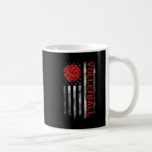 Fun Volleyball Design For Men Women USA Patriotic Coffee Mug