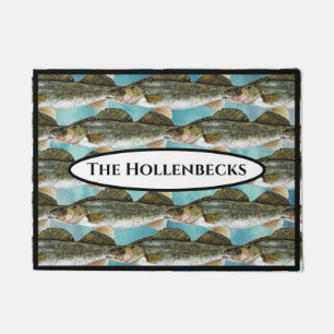 Fun Walleye Pike Fish Pattern Doormat