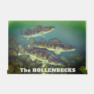 Fun Walleye Pike Fish Pattern Doormat