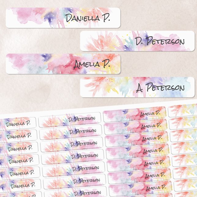 Fun Watercolor Art Attack Up to 4 Names Waterproof (Creator Uploaded)