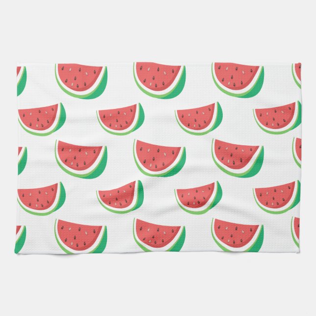 Fun Watermelon Pattern Kitchen Towel (Horizontal)