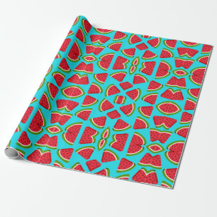 fun watermelon pattern  wrapping paper