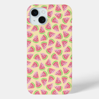 Fun Watermelon Patterned iPhone 15 Mini Case