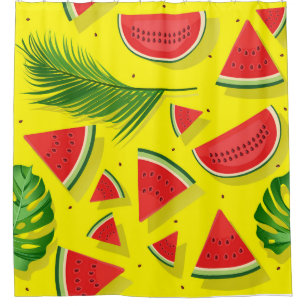 Fun Watermelon shower curtain - sunshine vibes