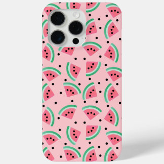 Fun Watermelon Slice Pattern Summer Vibes iPhone 15 Pro Max Case