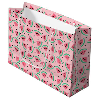 Fun Watermelon Slice Pattern Summer Vibes Large Gift Bag