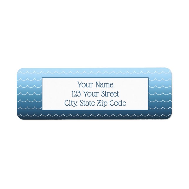 Fun Wave Motif Lumière au dégradé bleu foncé (Devant)