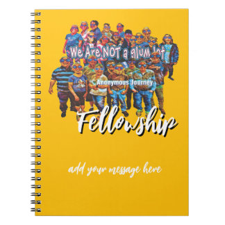 fun we are not a glum lot slogan notebook 26c