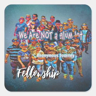 fun we are not a glum lot slogan sticker blue 26c