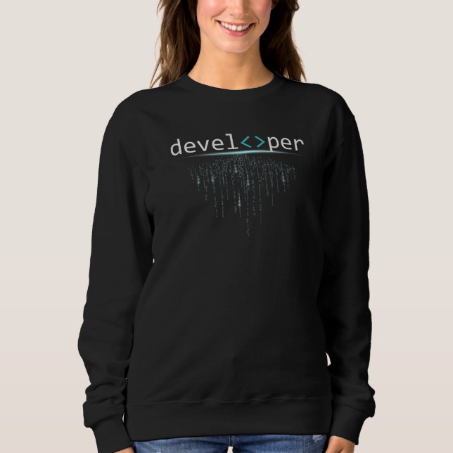 Fun Web Developer Coding Full Stack Programmer Sof Sweatshirt (Front)