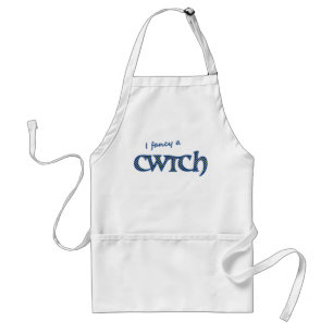 Fun Welsh Cwtch Apron, Polka Dots Standard Apron