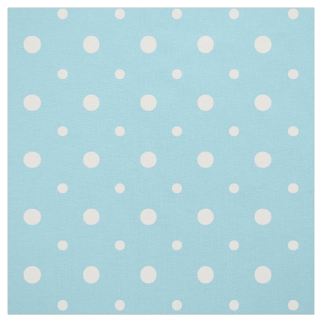 Fun Welsh Sheep Polka Dots on Sky Blue Fabric (Swatch)