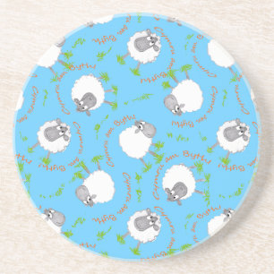 Fun Welsh Sheep, Wales Forever, Custom Coaster