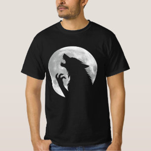 Fun Werewolf Full Moon Phase Halloween T-Shirt